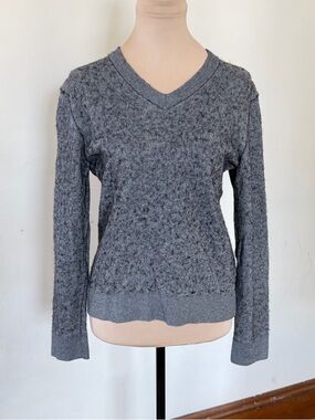 Armedangels Gray Organic Cotton Wool Sweater Minimalist Crewneck Size S